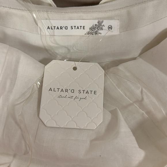 Altar'd State White Dress with Elegant Bow - Picture 6 of 6